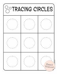 prewriting skills circles worksheets