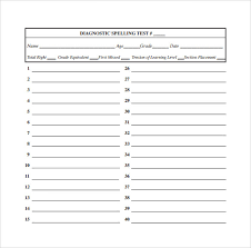 Sample Spelling Test Template 14 Free Documents In Pdf Word