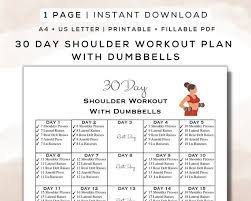 30 Day Shoulder Workout Plan With