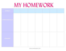 9 Homework Planner Samples And Templates Pdf Word