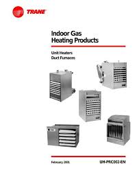 indoor gas heating s trane