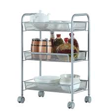 May 13, 2021 · a small kitchen requires you making use of every inch of storage space you have. 3 Tier Small Kitchen Utility Carts 17 X 10 X 24 5 Rolling Utility Cart Trolley Storage Cart With Wheels Wire 3 Basket Shelf Trolley For Kitchen Office Bathroom Washroom 66lbs Sliver S13750 Walmart Com