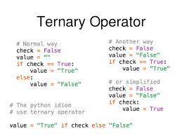 how can the ternary operators be used