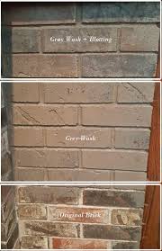 how to gray wash brick fireplace