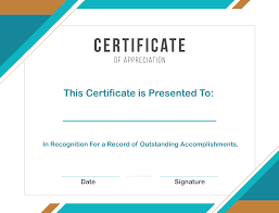 Free Sample Format Of Certificate Of Appreciation Template