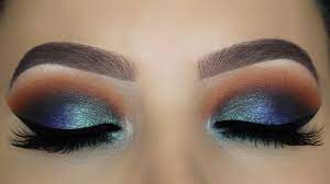 blue brown smokey eye tutorial you
