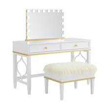 makeup vanity table with lighted mirror