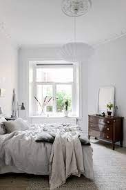 Four square home decorated with modern & vintage pieces in bellingham, wa. Modern Bedroom Inspiration Grey And White Room With Dark Wood Furniture Simple And Mi Bedroom Inspiration Grey Grey And White Room Modern Bedroom Furniture