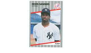 Check out our deion sanders card selection for the very best in unique or custom, handmade pieces from our sports collectibles shops. Amazon Com Deion Sanders Baseball Card 1989 Fleer U 53 Yankees Football Hall Of Famer Cowboys Rookie Card Sports Collectibles