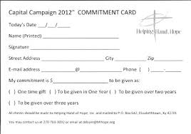 Pledge Card Designs Church Template Cmdone Co