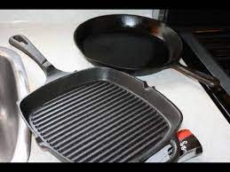 how to season a cast iron grill pan