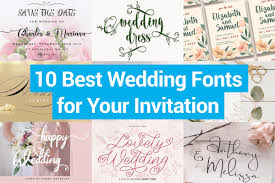 10 best wedding fonts for your invitations