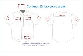 Great Chart For Determining Embroidery Placements