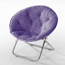 Also referred to as moon chairs, this accessory is sure to give. Amazon Com Urban Shop Super Soft Faux Fur Saucer Chair With Folding Metal Frame Purple Toys Games