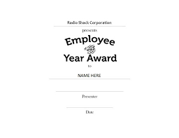 Thank the audience and wish them a great new year. Employee Of The Year Award Landscape 2 Free Templates