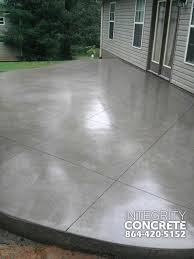 Gray Concrete Patio With Diamond