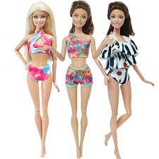 3 Cái/bộ Chất Lượng Cao Vsco Cô Gái Búp Bê Đồ Bơi Bikini Hoa Nhiều Màu Sắc  Áo Quần Lót Quần Áo cho Búp Bê Barbie Phụ Kiện Đồ Chơi|Dolls Accessories
