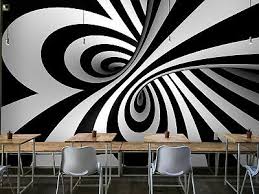 Decorative Black White Striped Art Deco
