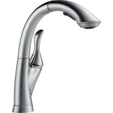 Along with being a functional piece of equipment. Delta Linden Single Handle Pull Out Sprayer Kitchen Faucet With Multi Flow And High Arc Waterfall Spout In Arctic Stainless 4153 Ar Dst The Home Depot