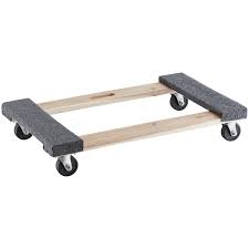 lavex 600 lb wood dolly with carpeted