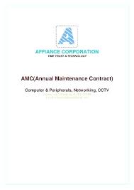 Computer Maintenance Contract Template