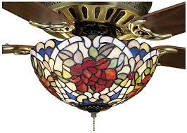 Meyda 27458 Tiffany Renaissance Rose Fan Light Fixture