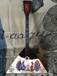 Details About Russian Balalaika Real Folk Musical Instrument With Hand Painted Prima 3 String