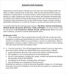 Literary review templates are surveys of scholarly sources on a specific subject matter. Free 6 Article Summary Samples In Pdf
