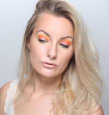 sunset makeup tutorial orange makeup