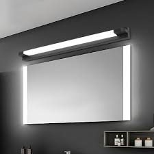Black Straight Bar Mirror Light Modern Acrylic Cosmetic Vanity Light For Dressing Table Beautifulhalo Com