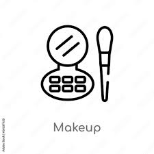 outline makeup vector icon isolated