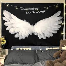 O Angel Wings Tapestry Aesthetic