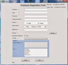 registration form in asp net c net