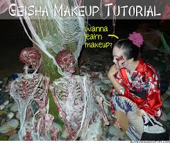 halloween geisha costume hair and