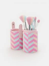 make up brushes with case 5 pack color