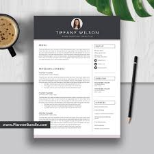 This template is one of the best in 2019 because of how modern and professional it looks before and after its done. Professional Resume Template Graduate Student Cv Template Modern Resume Template Design Word Resume Cover Letter Reference Instant Download Tiffany Plannerbundle Com