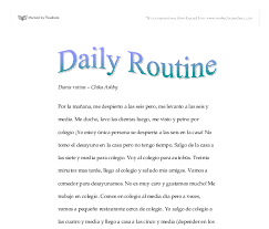 Fast Online Help   my daily routine essay in spanish Pinterest