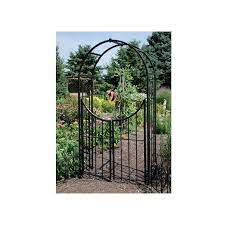 Arched Garden Arbor With Gate