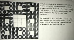 solved 1 this is a sierpinski carpet