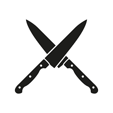 Dos increíbles cuchillos de cocina, el cuchillo japonés santoku y el cuchillo del chef. Grafico Vectorial Cuchillos Imagen Vectorial Cuchillos Depositphotos