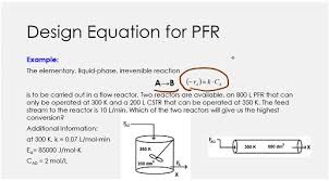 Solved Design Equation For Pfr Example