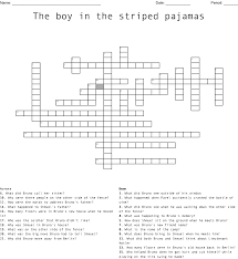 the boy in the striped pajamas crossword wordmint the boy in the striped pajamas crossword