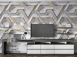 Gold Decor 3d White Panels Shaded And