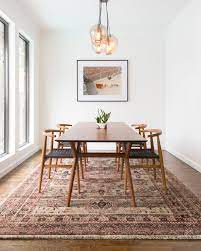 use an area rug to elevate your dining