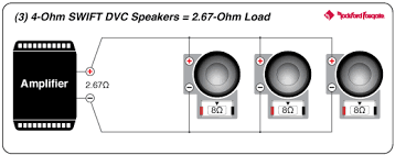 The ohm rating on dvc subs is actually the rating per voice coil, so you cannot wire a 4 ohm dvc sub to 4 ohms. Power 12 T0 4 Ohm Dvc Subwoofer Rockford Fosgate