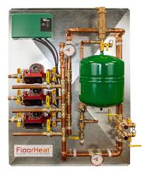 floorheat 3 zone preembled radiant heat distribution control panel system