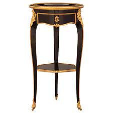 anese black lacquer side table