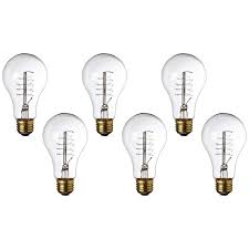 Tesler Clear 60 Watt Standard Base Edison Style Bulb 6 Pack 38d70 Lamps Plus