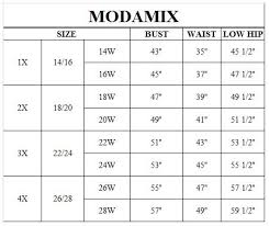 Modamix Plus Size Chart Via Modamix Com In 2019 Size Chart