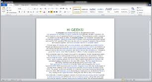 Text Alignment In Ms Word Geeksforgeeks